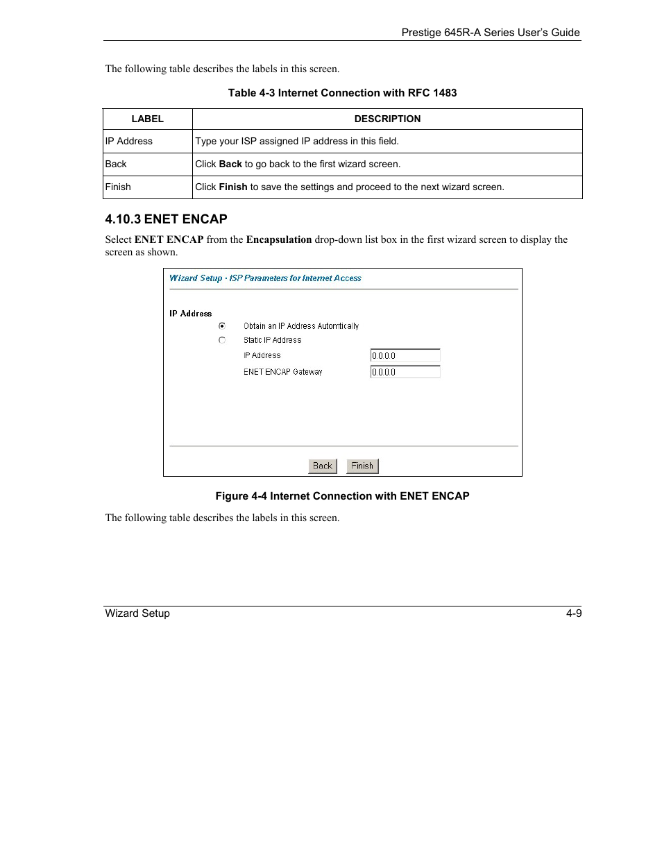 ZyXEL Communications Prestige 645R-A Series User Manual | Page 45 / 251