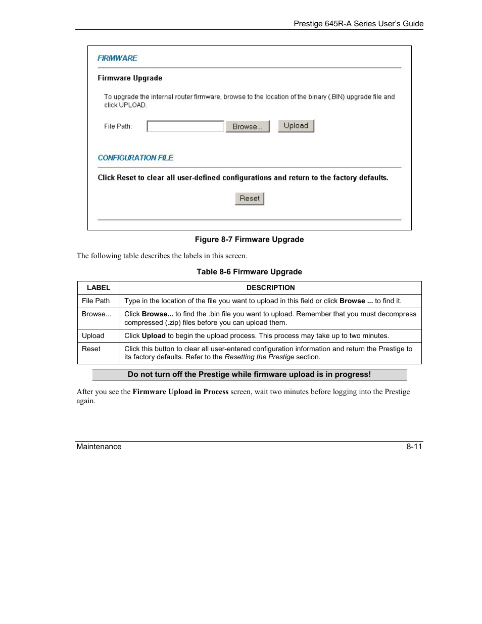 ZyXEL Communications Prestige 645R-A Series User Manual | Page 85 / 251