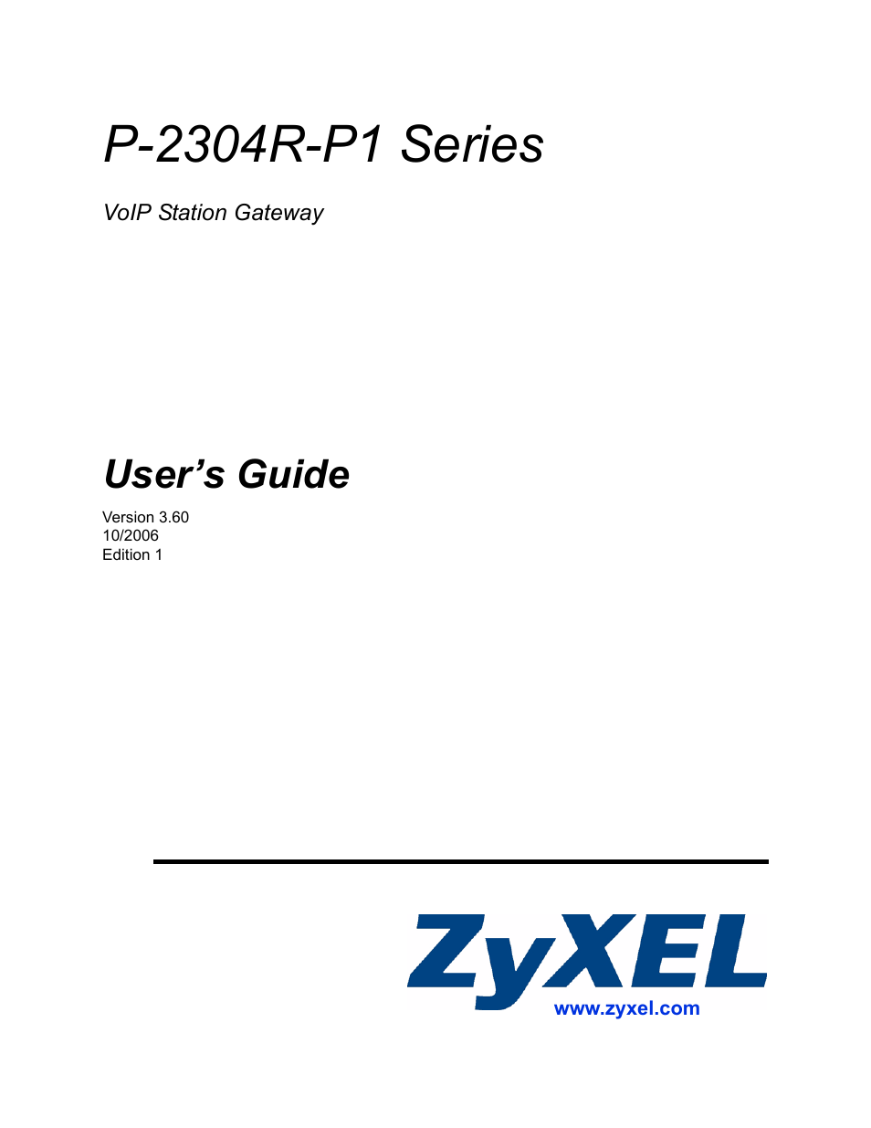 ZyXEL Communications P-2304R-P1 Series User Manual | 300 pages