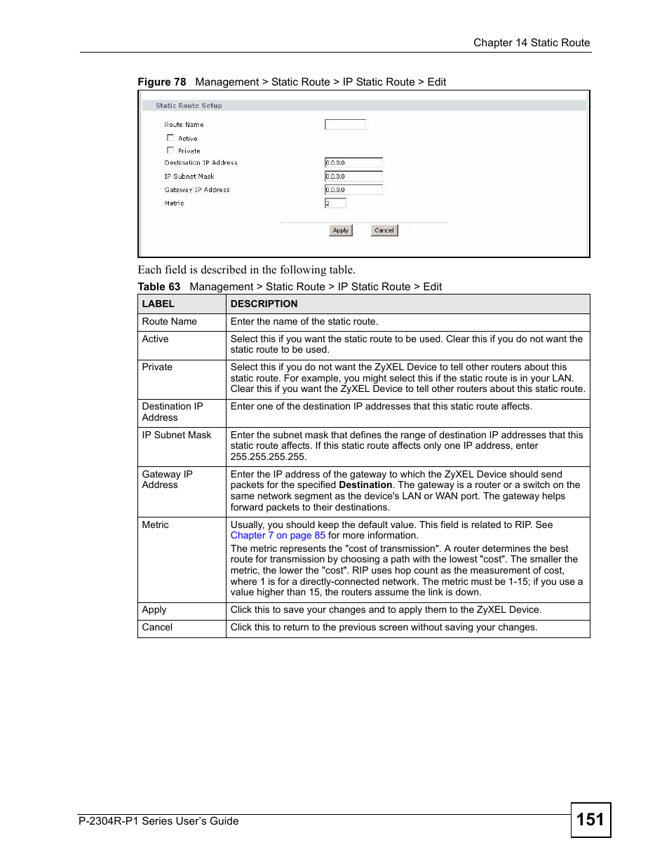 ZyXEL Communications P-2304R-P1 Series User Manual | Page 151 / 300
