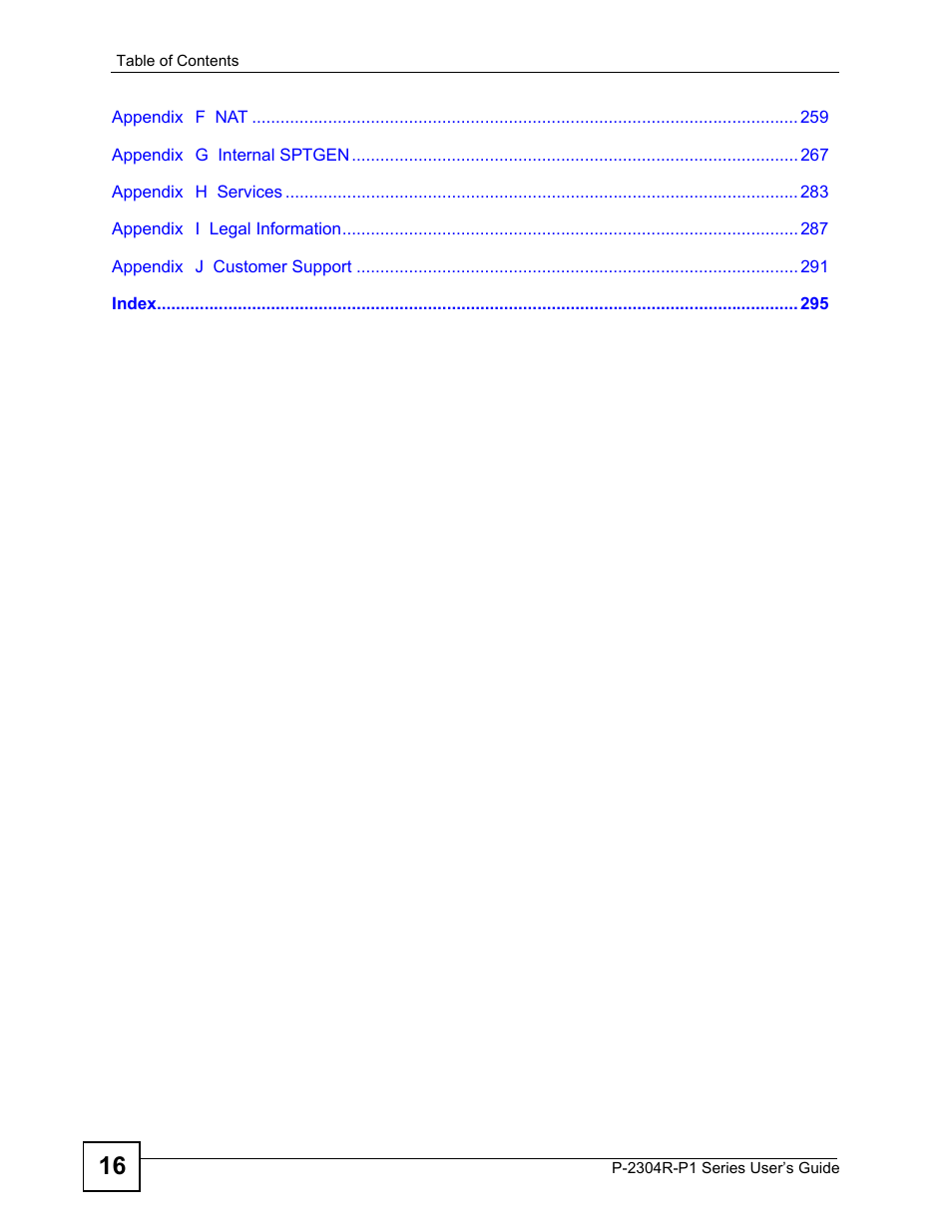 ZyXEL Communications P-2304R-P1 Series User Manual | Page 16 / 300