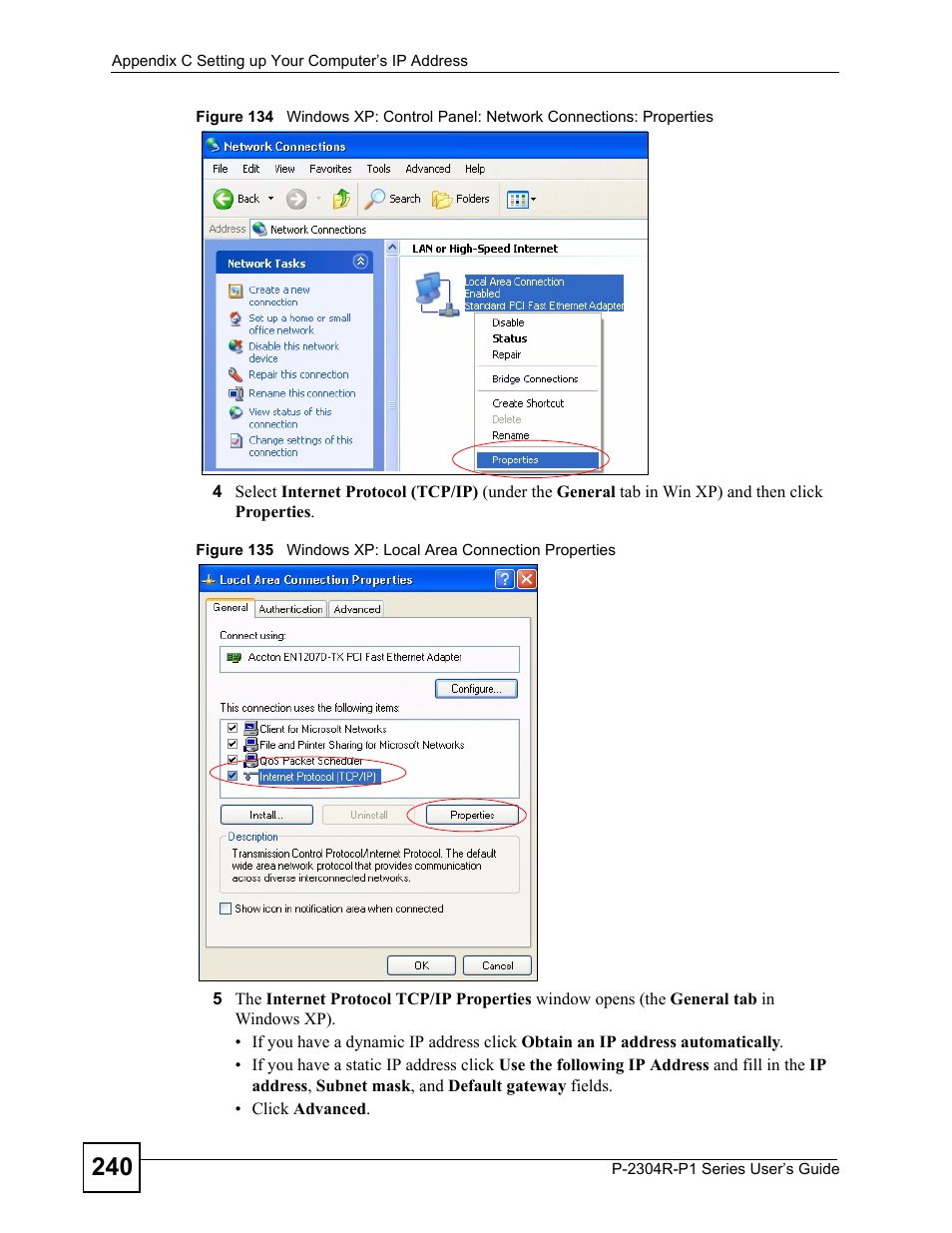 ZyXEL Communications P-2304R-P1 Series User Manual | Page 240 / 300