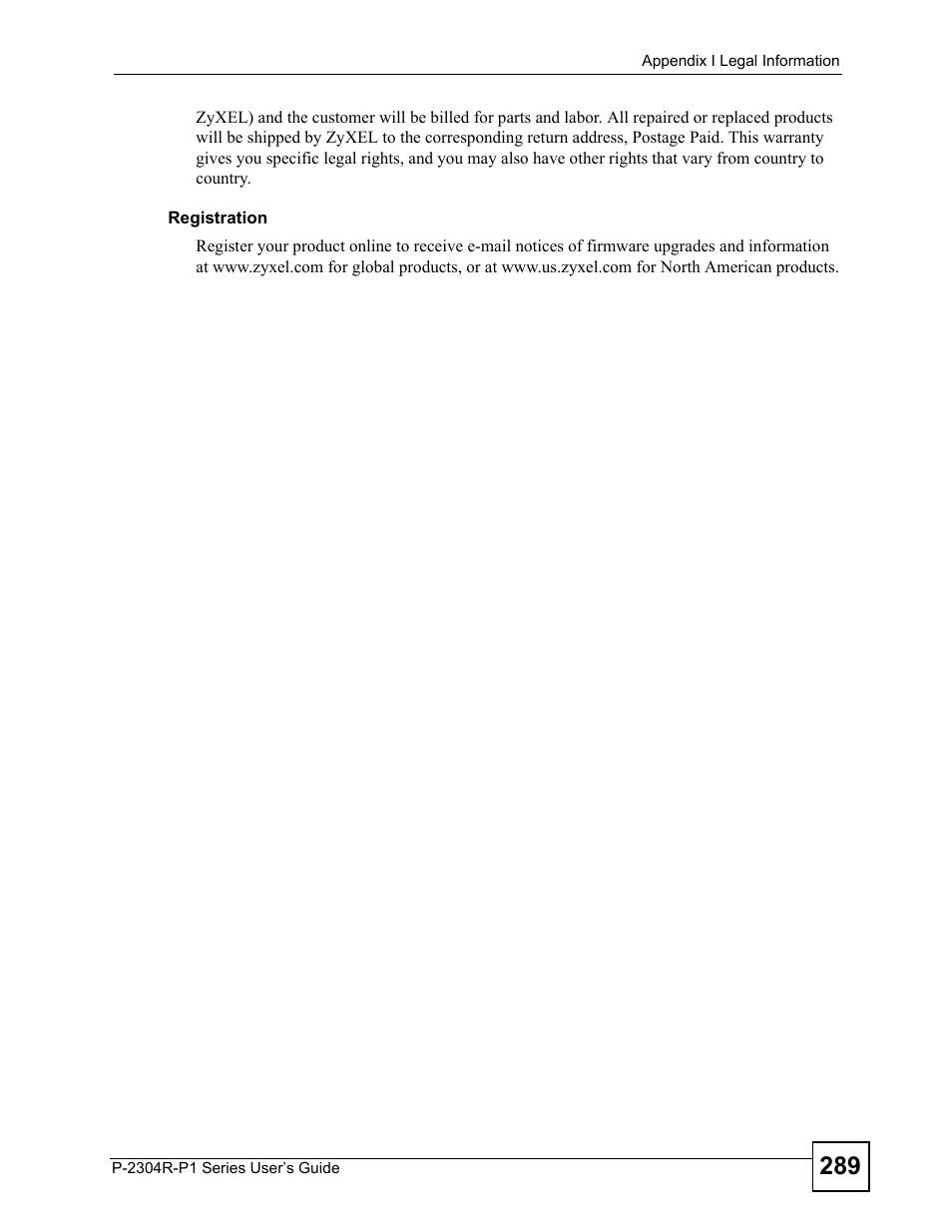 ZyXEL Communications P-2304R-P1 Series User Manual | Page 289 / 300