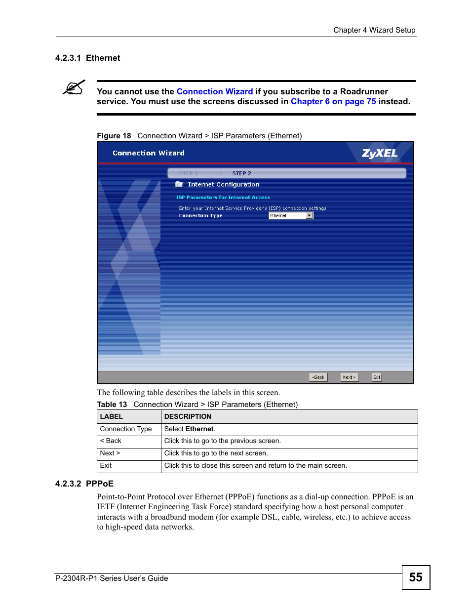 ZyXEL Communications P-2304R-P1 Series User Manual | Page 55 / 300