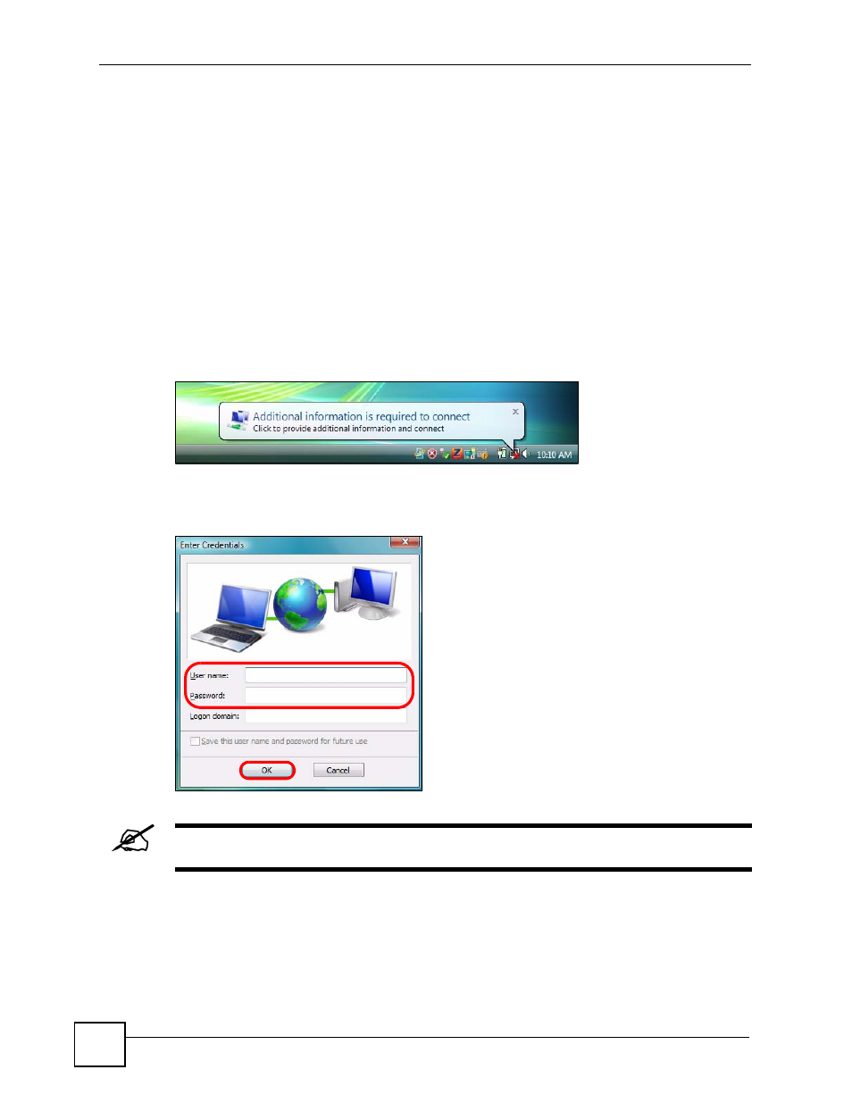 1 using peap in vista | ZyXEL Communications SMG-700 User Manual | Page 62 / 140
