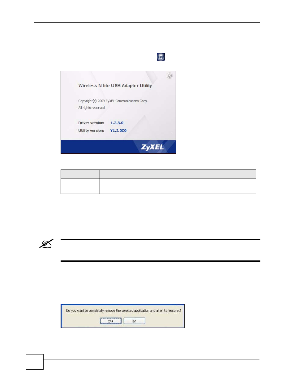 2 the about screen, 3 uninstalling the zyxel utility, For details | 76 6.2 the about screen | ZyXEL Communications SMG-700 User Manual | Page 76 / 140
