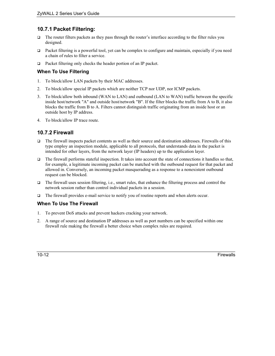 ZyXEL Communications Internet Security Gateway ZyWALL 2 Series User Manual | Page 154 / 614