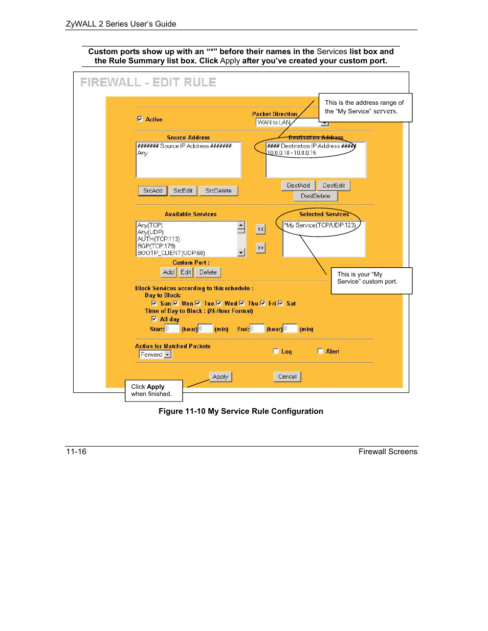 ZyXEL Communications Internet Security Gateway ZyWALL 2 Series User Manual | Page 172 / 614
