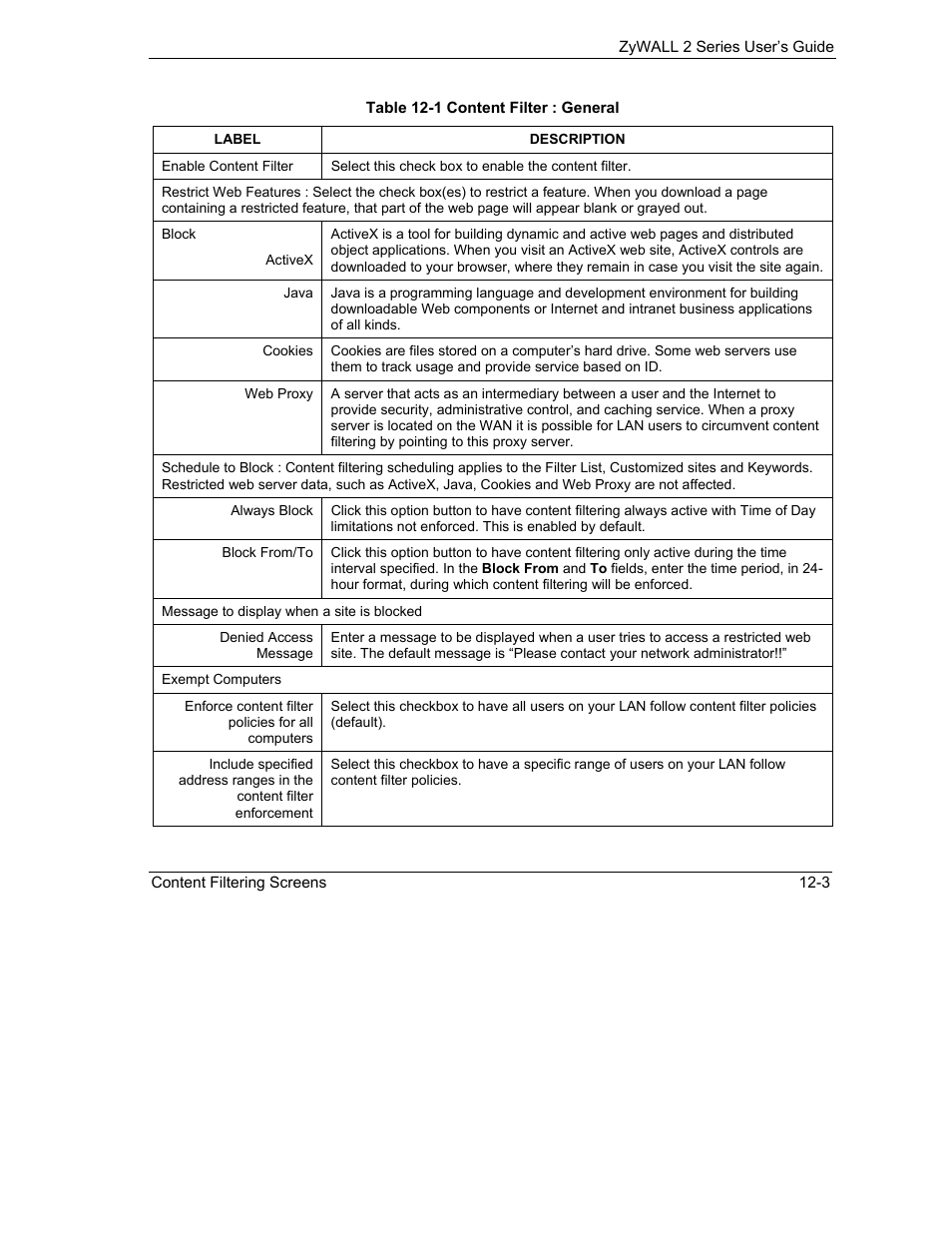 ZyXEL Communications Internet Security Gateway ZyWALL 2 Series User Manual | Page 183 / 614