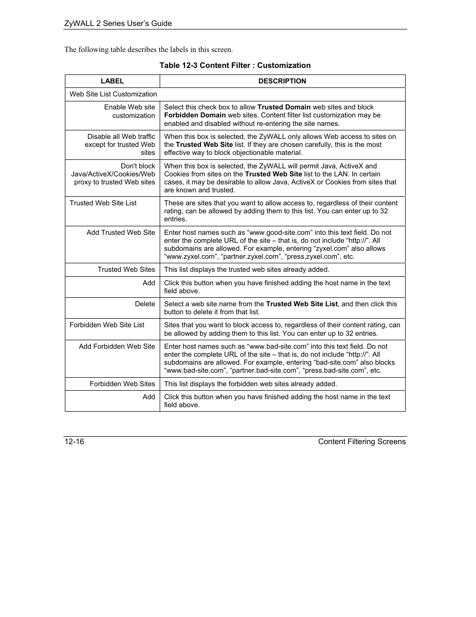 ZyXEL Communications Internet Security Gateway ZyWALL 2 Series User Manual | Page 196 / 614