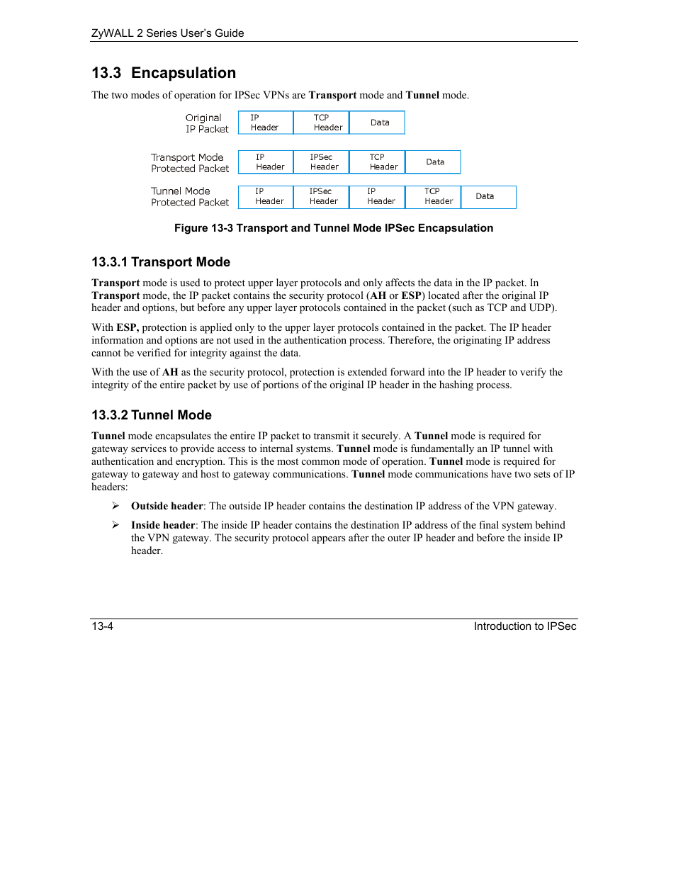Encapsulation, 3 encapsulation | ZyXEL Communications Internet Security Gateway ZyWALL 2 Series User Manual | Page 204 / 614