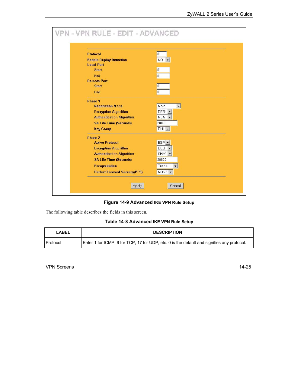 ZyXEL Communications Internet Security Gateway ZyWALL 2 Series User Manual | Page 231 / 614