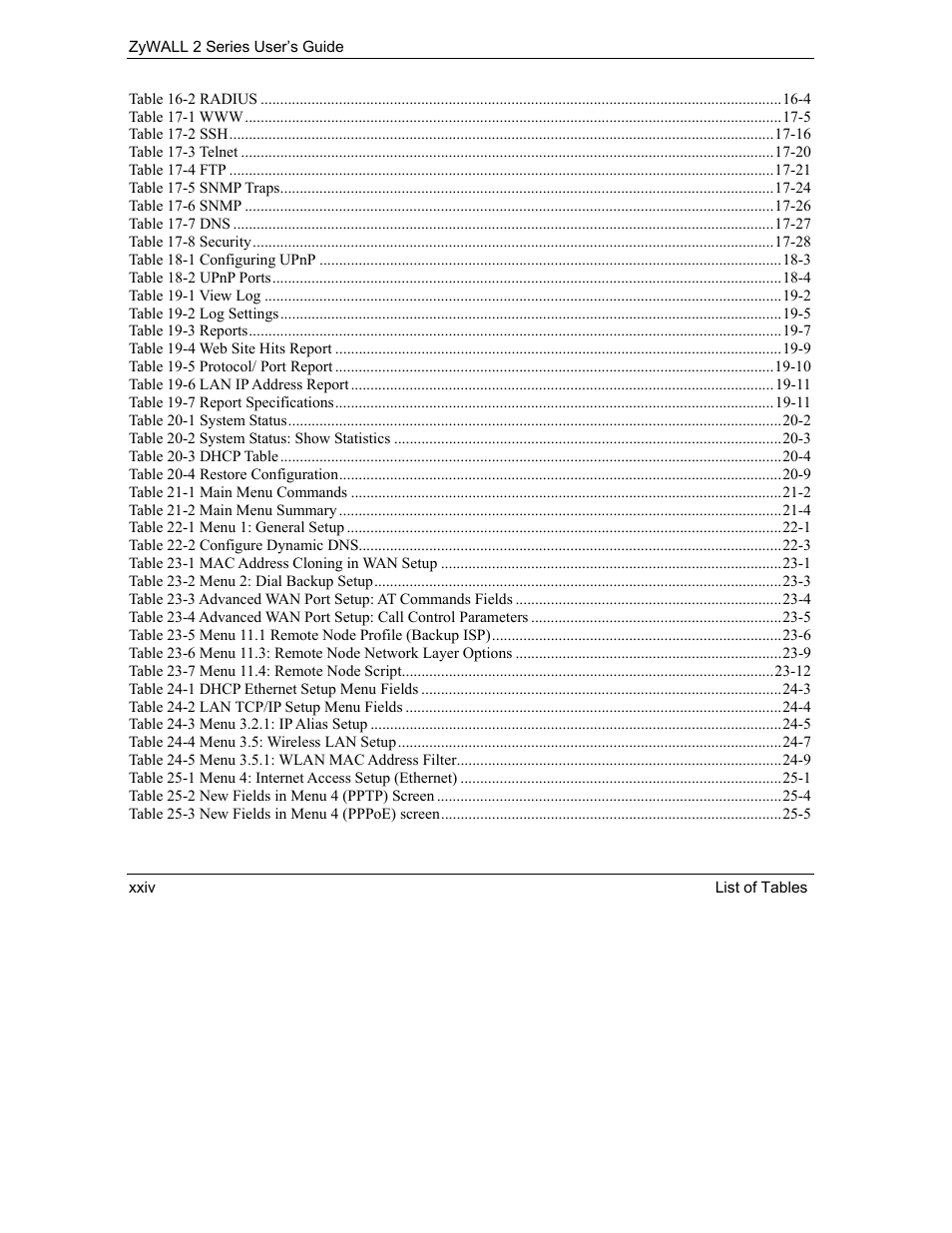 ZyXEL Communications Internet Security Gateway ZyWALL 2 Series User Manual | Page 24 / 614