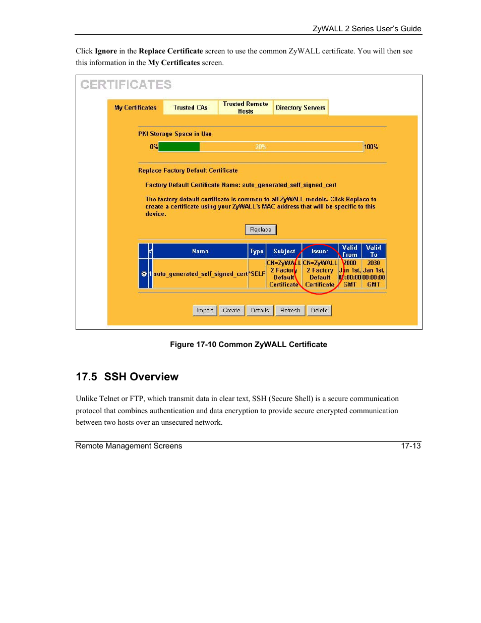 Ssh overview, 5 ssh overview | ZyXEL Communications Internet Security Gateway ZyWALL 2 Series User Manual | Page 299 / 614