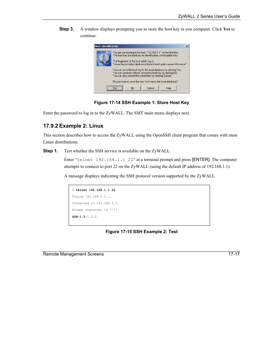 2 example 2: linux | ZyXEL Communications Internet Security Gateway ZyWALL 2 Series User Manual | Page 303 / 614