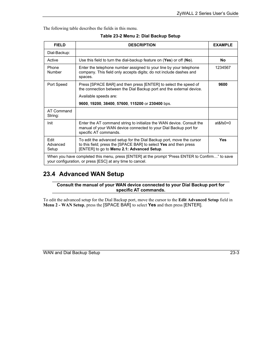 Advanced wan setup, 4 advanced wan setup | ZyXEL Communications Internet Security Gateway ZyWALL 2 Series User Manual | Page 369 / 614