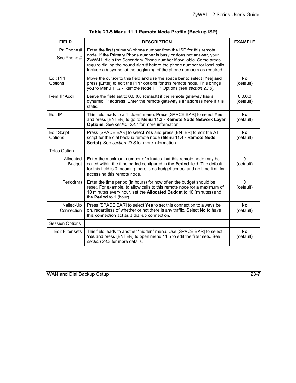 ZyXEL Communications Internet Security Gateway ZyWALL 2 Series User Manual | Page 373 / 614