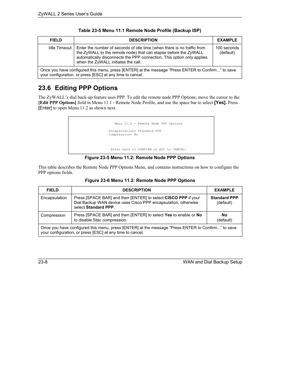 Editing ppp options, 6 editing ppp options | ZyXEL Communications Internet Security Gateway ZyWALL 2 Series User Manual | Page 374 / 614