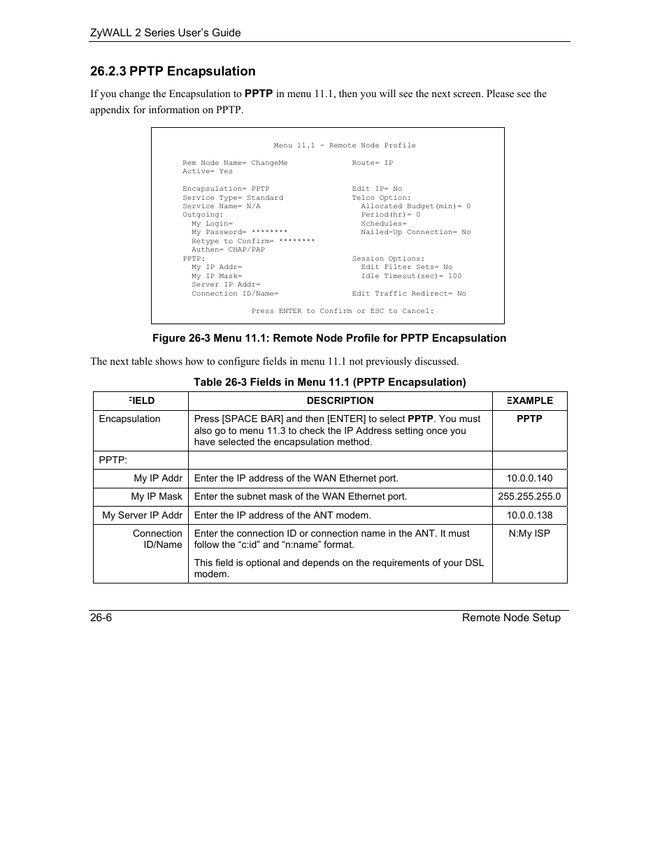 3 pptp encapsulation | ZyXEL Communications Internet Security Gateway ZyWALL 2 Series User Manual | Page 404 / 614