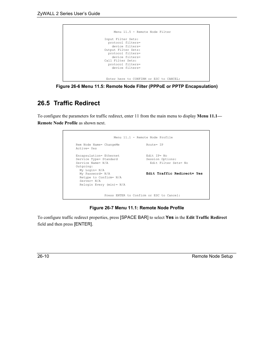 Traffic redirect, 5 traffic redirect | ZyXEL Communications Internet Security Gateway ZyWALL 2 Series User Manual | Page 408 / 614