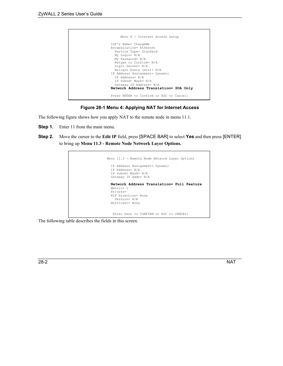 ZyXEL Communications Internet Security Gateway ZyWALL 2 Series User Manual | Page 416 / 614
