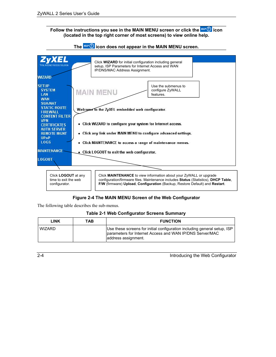 ZyXEL Communications Internet Security Gateway ZyWALL 2 Series User Manual | Page 42 / 614