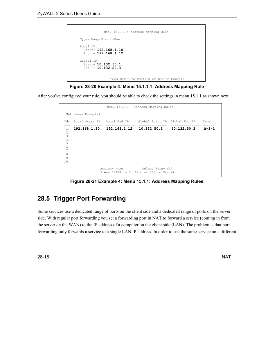 Trigger port forwarding, 5 trigger port forwarding | ZyXEL Communications Internet Security Gateway ZyWALL 2 Series User Manual | Page 430 / 614