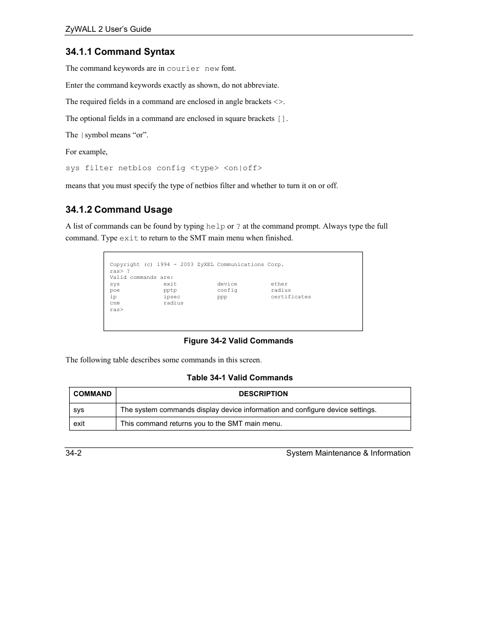 ZyXEL Communications Internet Security Gateway ZyWALL 2 Series User Manual | Page 490 / 614