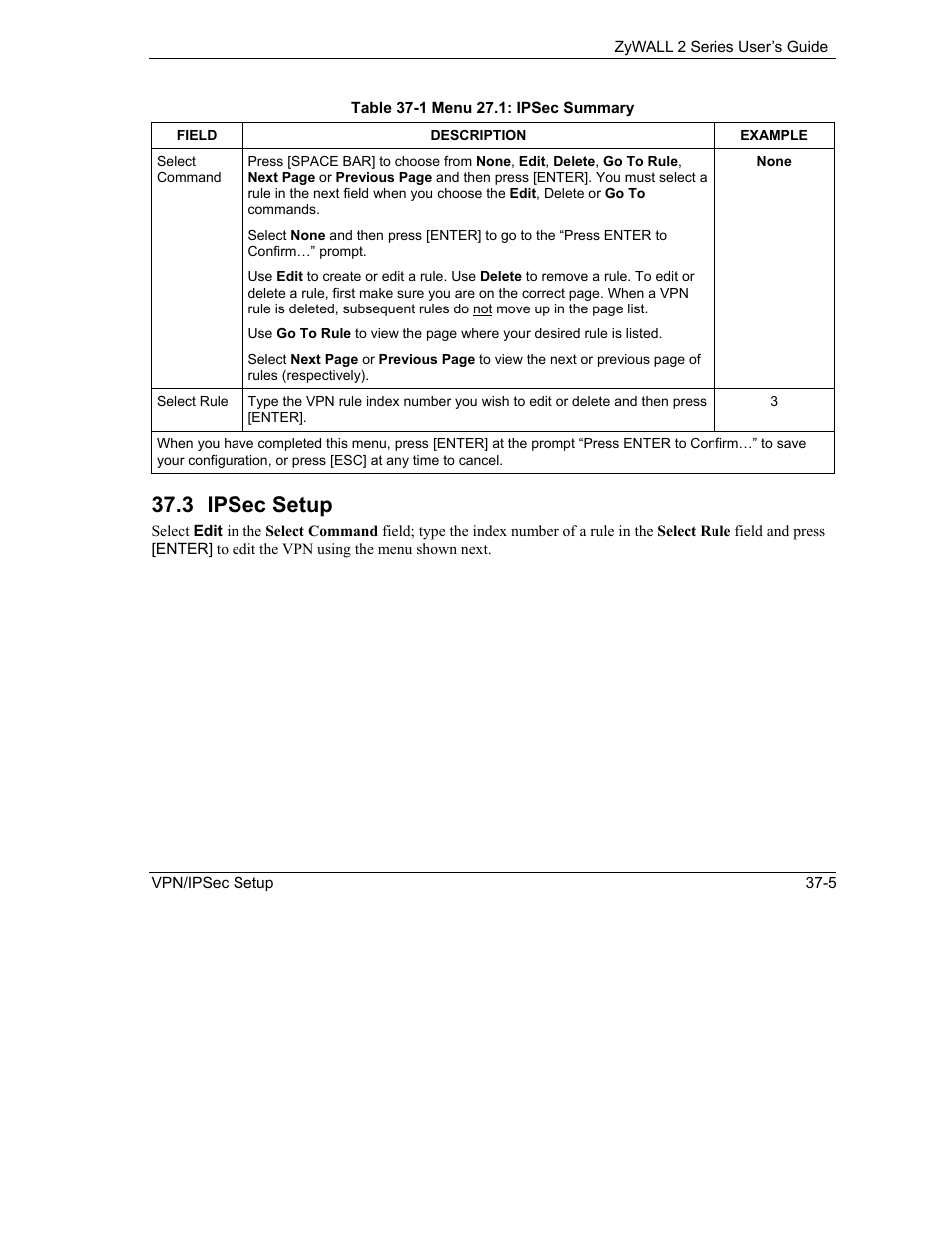 Ipsec setup, 3 ipsec setup | ZyXEL Communications Internet Security Gateway ZyWALL 2 Series User Manual | Page 511 / 614