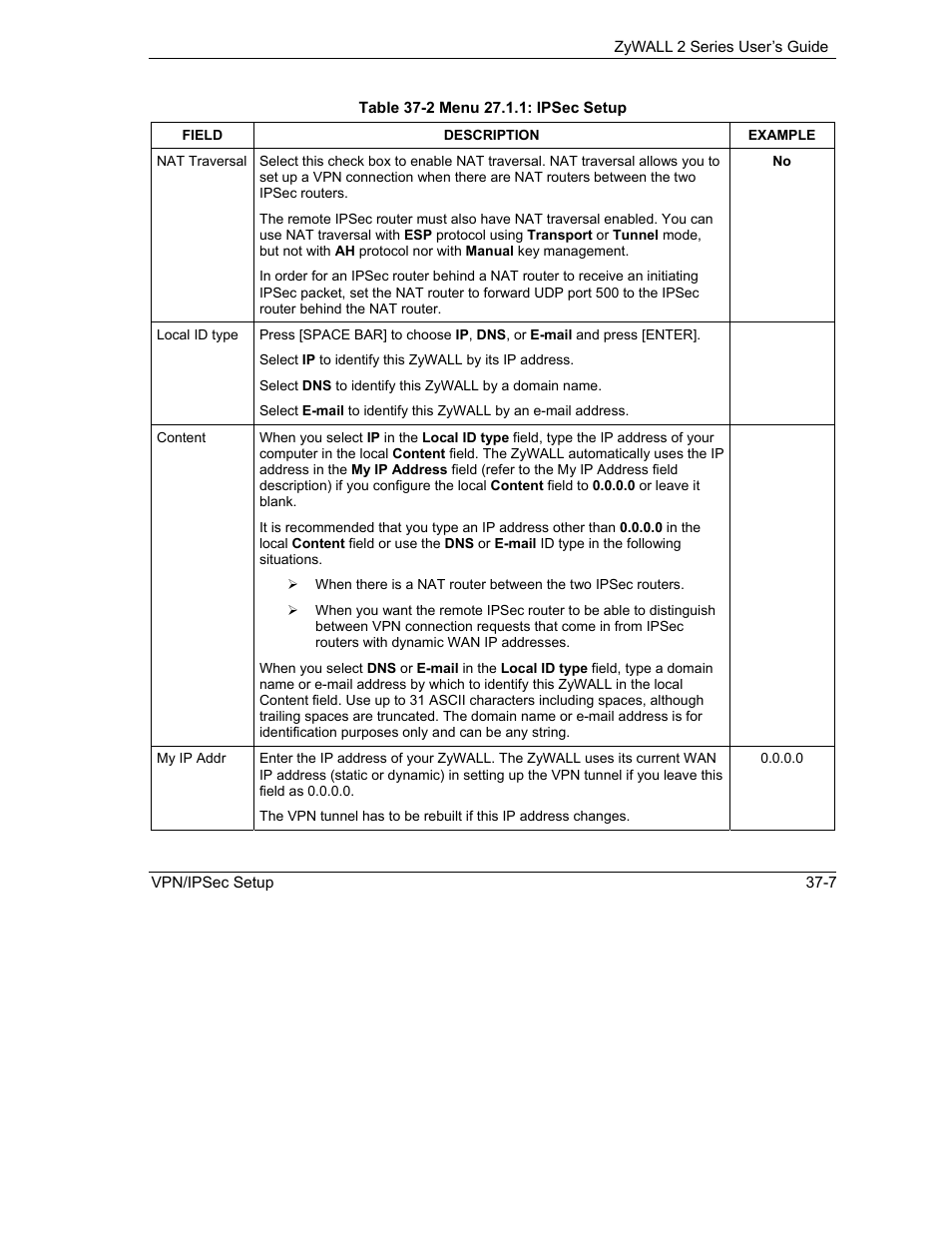 ZyXEL Communications Internet Security Gateway ZyWALL 2 Series User Manual | Page 513 / 614