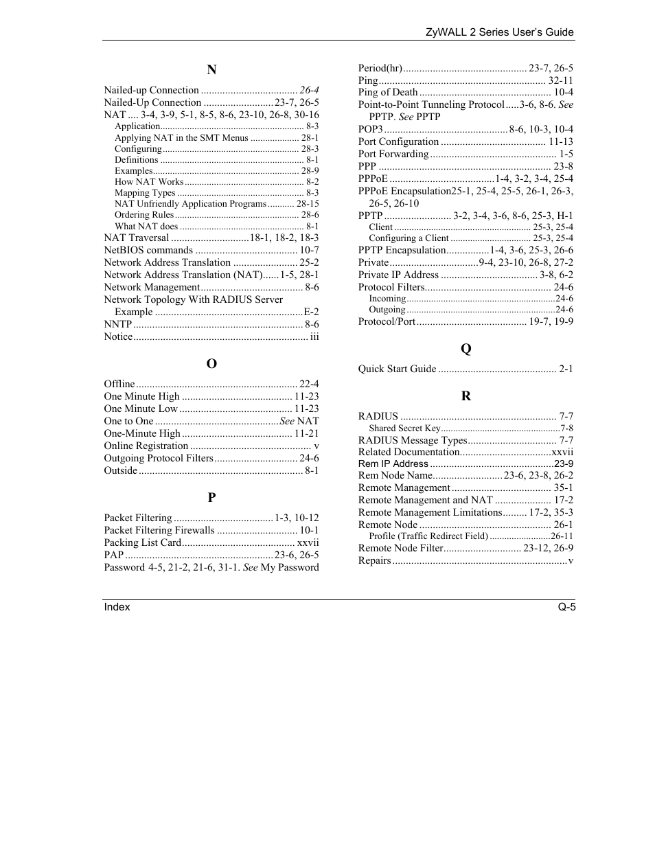 ZyXEL Communications Internet Security Gateway ZyWALL 2 Series User Manual | Page 611 / 614