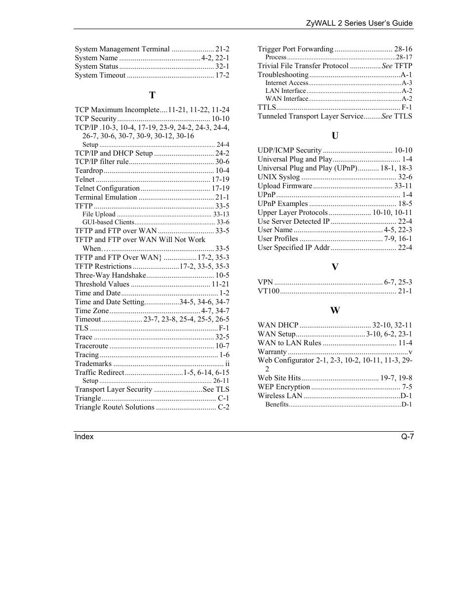 ZyXEL Communications Internet Security Gateway ZyWALL 2 Series User Manual | Page 613 / 614