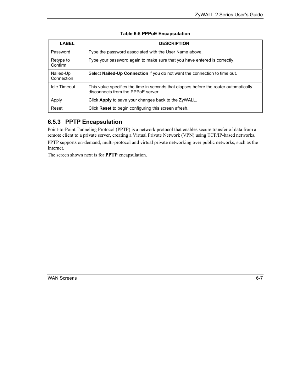 3 pptp encapsulation | ZyXEL Communications Internet Security Gateway ZyWALL 2 Series User Manual | Page 91 / 614