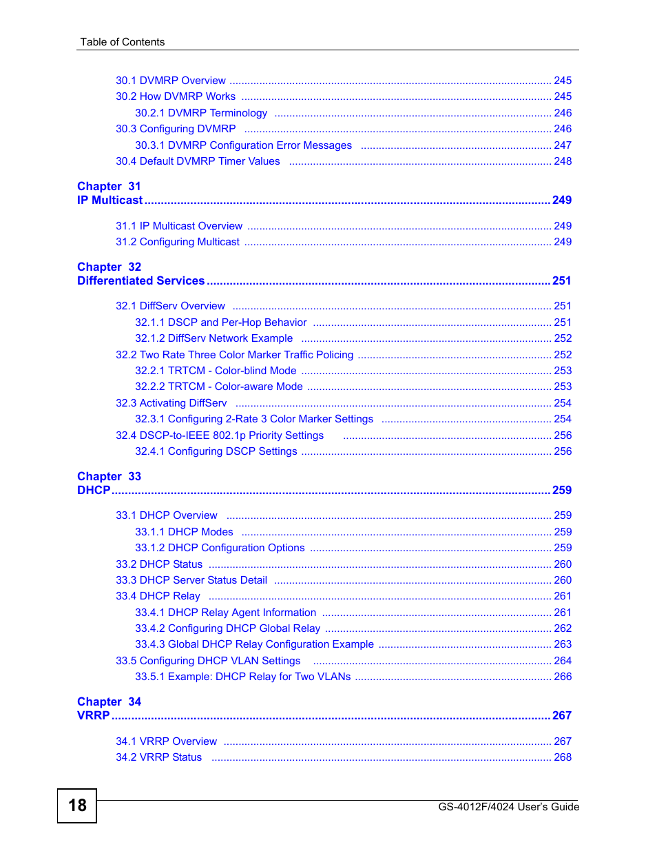 ZyXEL Communications GS-4012 User Manual | Page 18 / 462