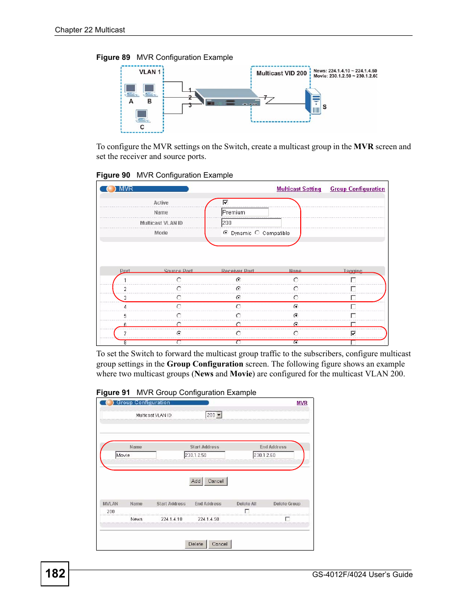 ZyXEL Communications GS-4012 User Manual | Page 182 / 462