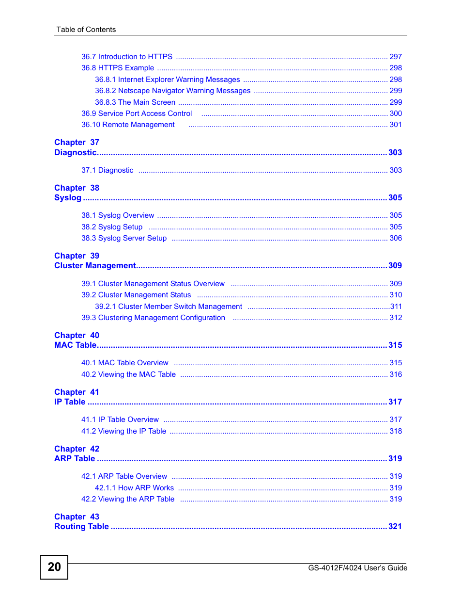 ZyXEL Communications GS-4012 User Manual | Page 20 / 462