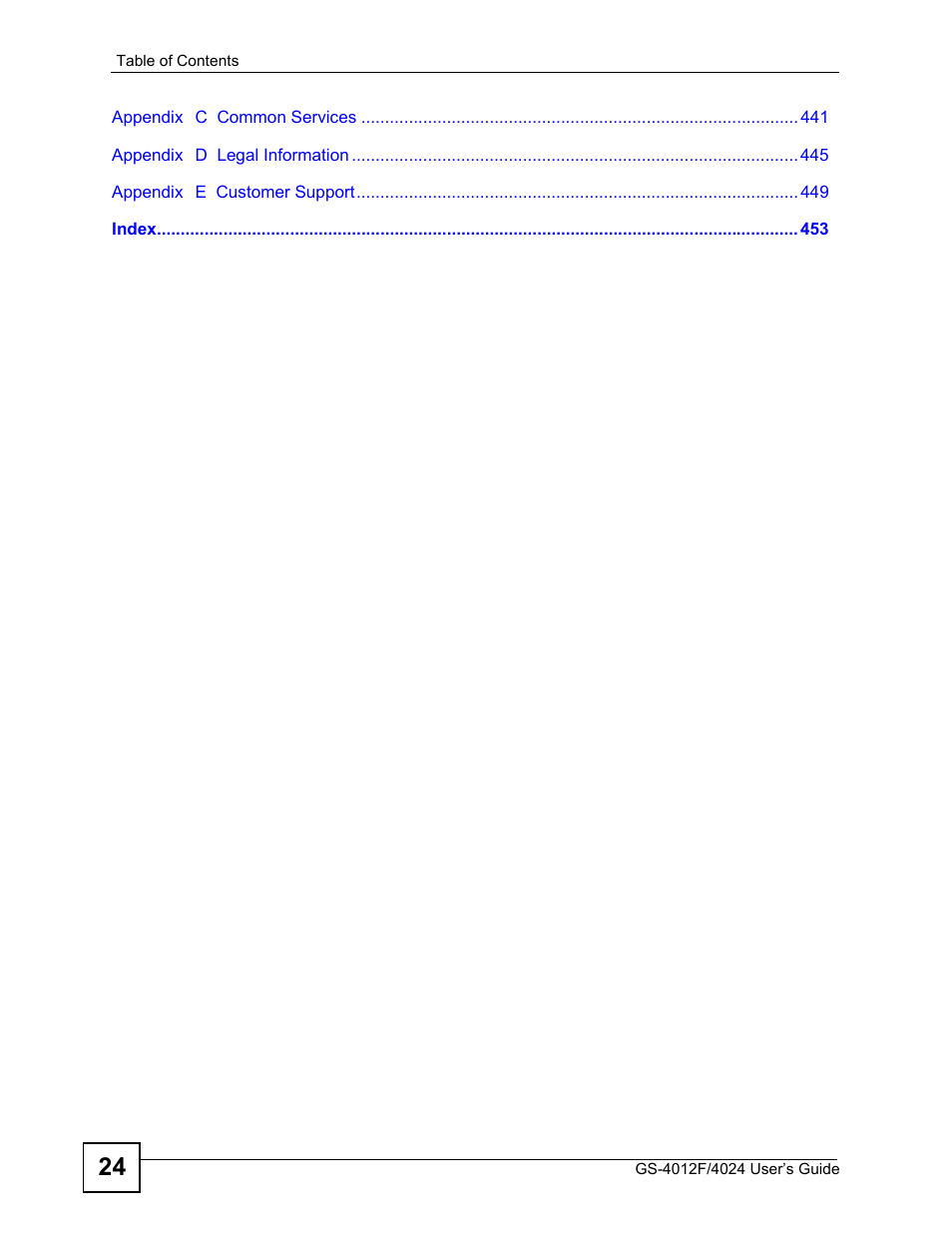 ZyXEL Communications GS-4012 User Manual | Page 24 / 462