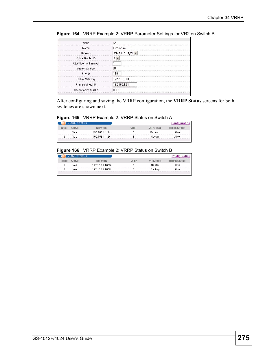 ZyXEL Communications GS-4012 User Manual | Page 275 / 462
