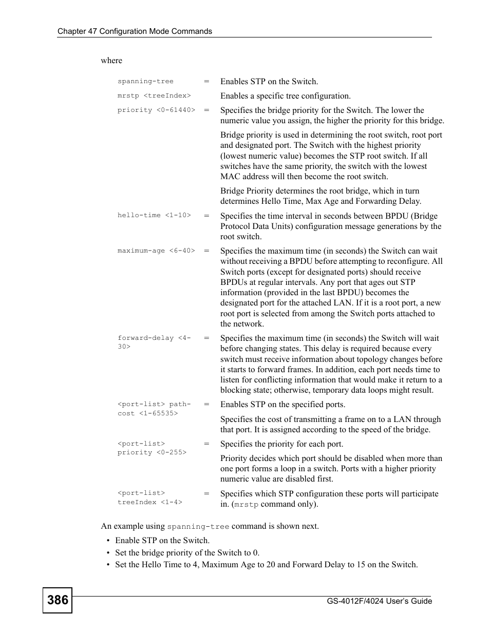 ZyXEL Communications GS-4012 User Manual | Page 386 / 462