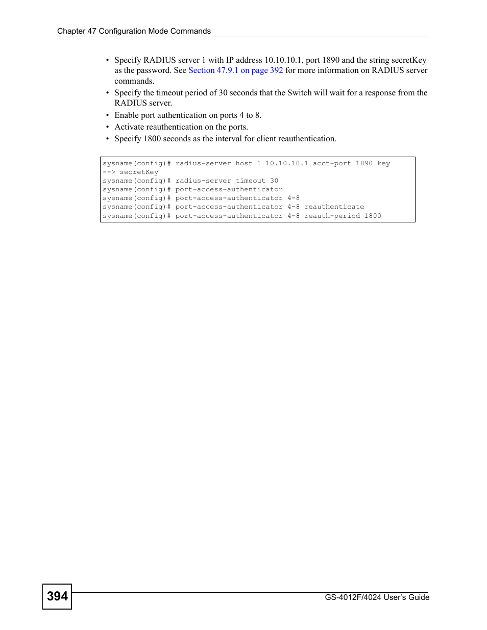 ZyXEL Communications GS-4012 User Manual | Page 394 / 462