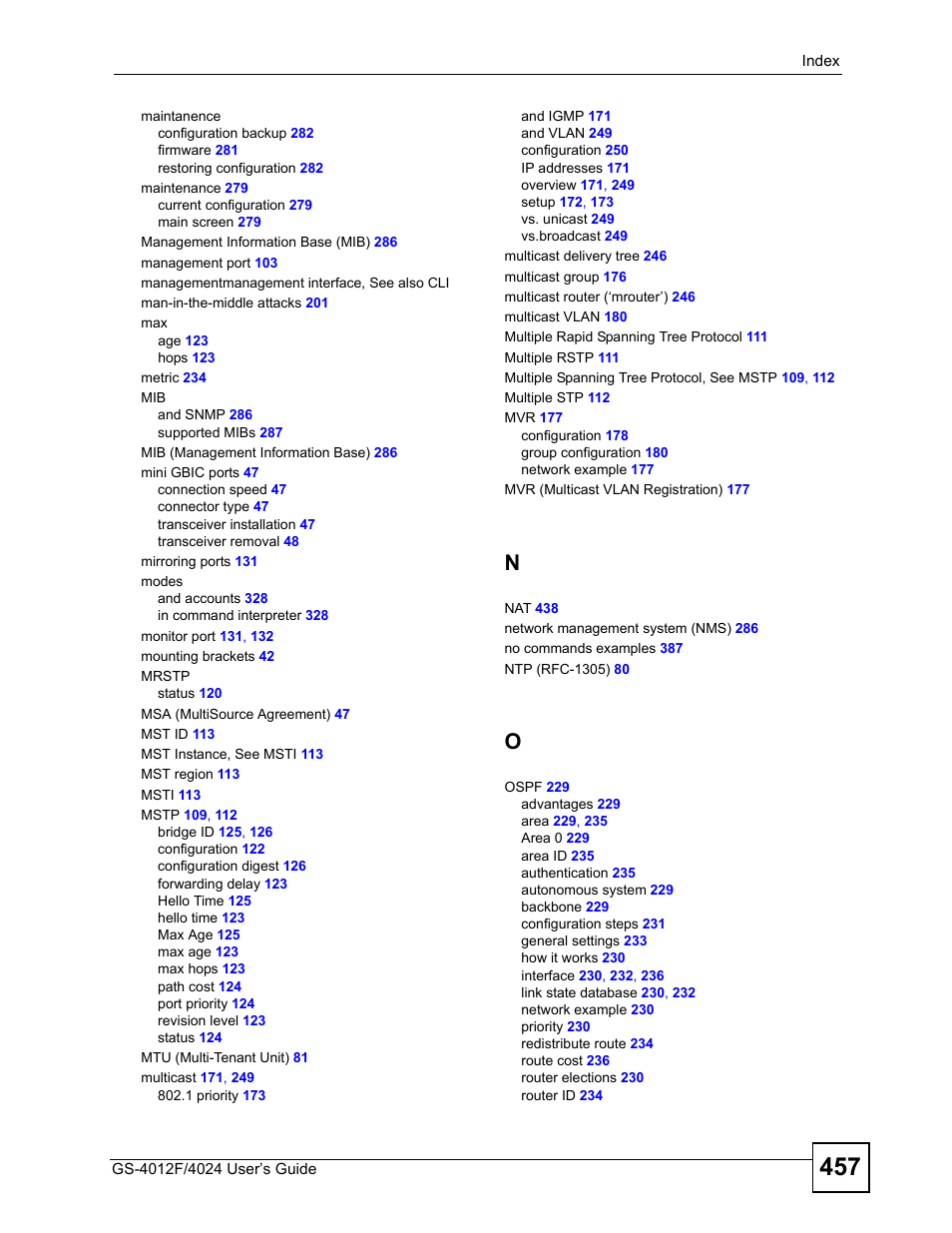 ZyXEL Communications GS-4012 User Manual | Page 457 / 462