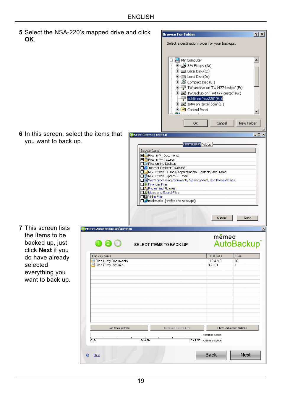 ZyXEL Communications Network Storage Appliance NSA-220 User Manual | Page 19 / 131