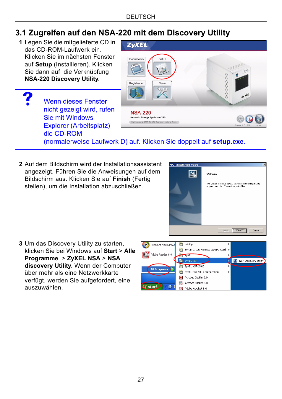 ZyXEL Communications Network Storage Appliance NSA-220 User Manual | Page 27 / 131