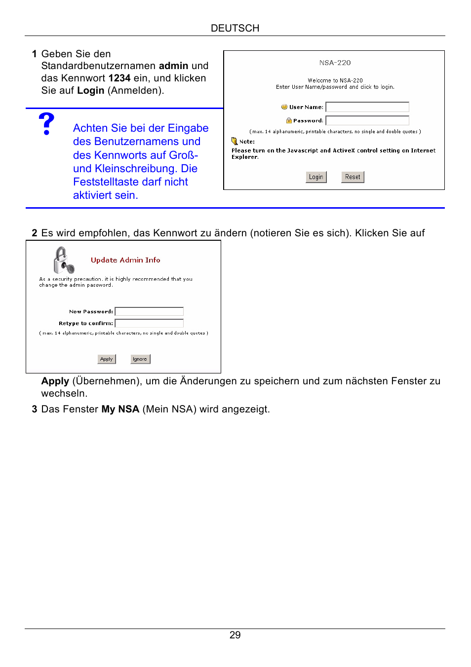 ZyXEL Communications Network Storage Appliance NSA-220 User Manual | Page 29 / 131