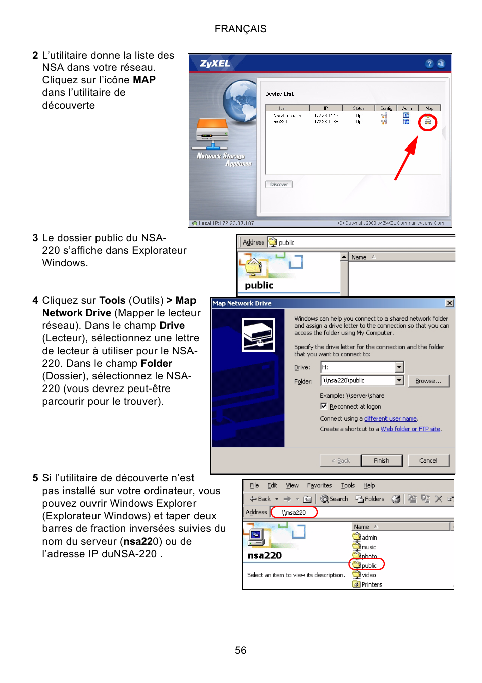 ZyXEL Communications Network Storage Appliance NSA-220 User Manual | Page 56 / 131
