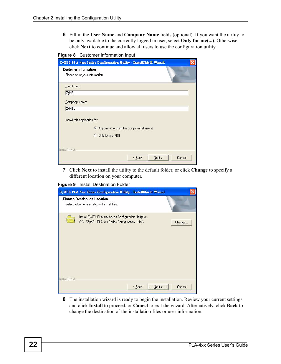ZyXEL Communications PLA-400 User Manual | Page 22 / 66