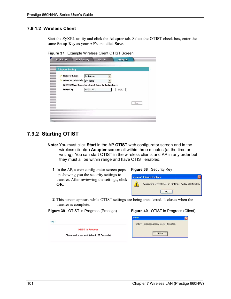 2 wireless client, 2 starting otist | ZyXEL Communications 660HW Series User Manual | Page 102 / 460