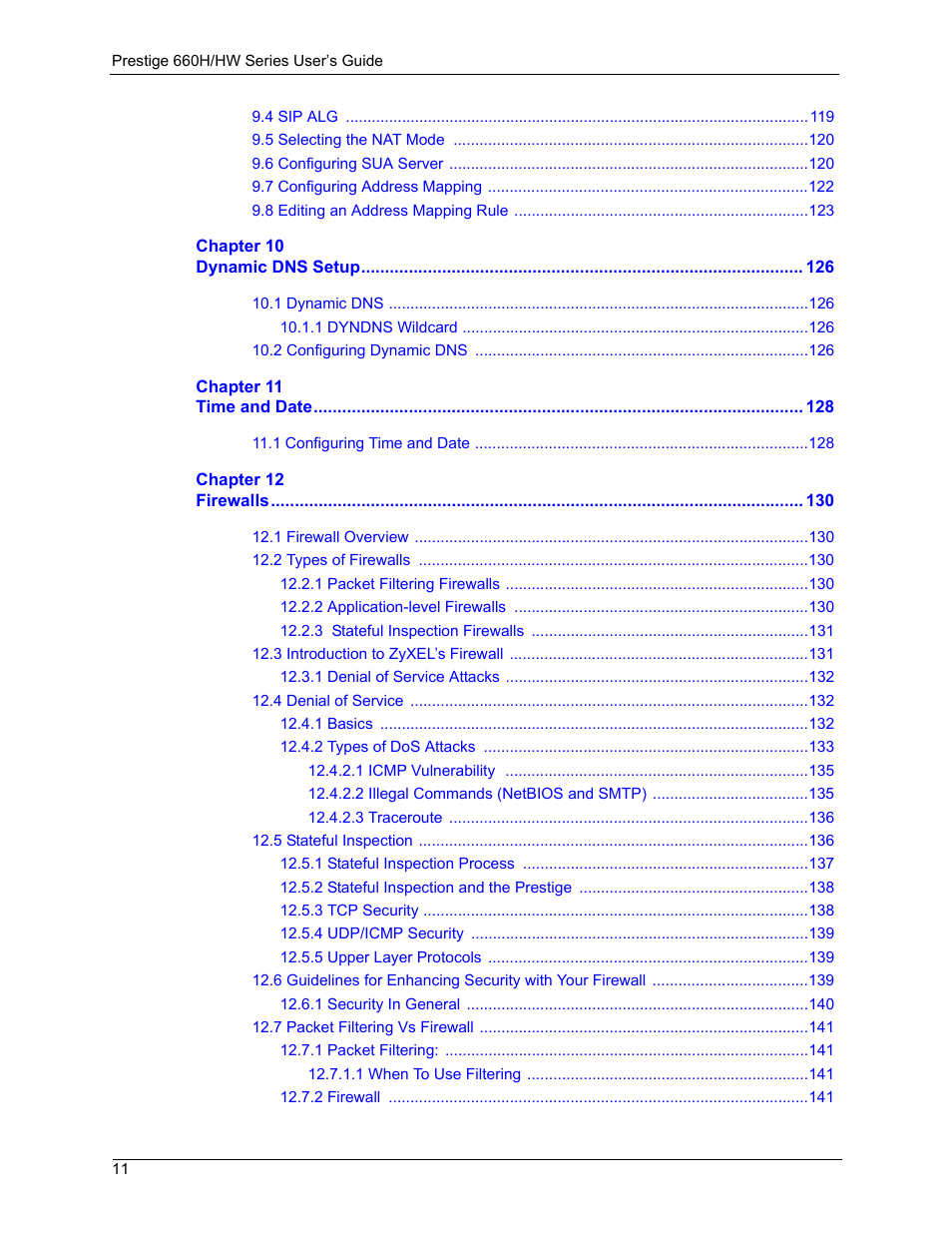 ZyXEL Communications 660HW Series User Manual | Page 12 / 460