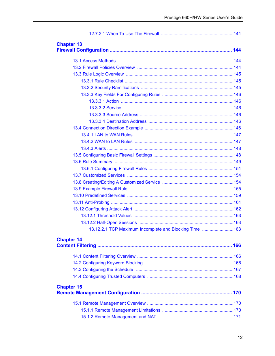 ZyXEL Communications 660HW Series User Manual | Page 13 / 460