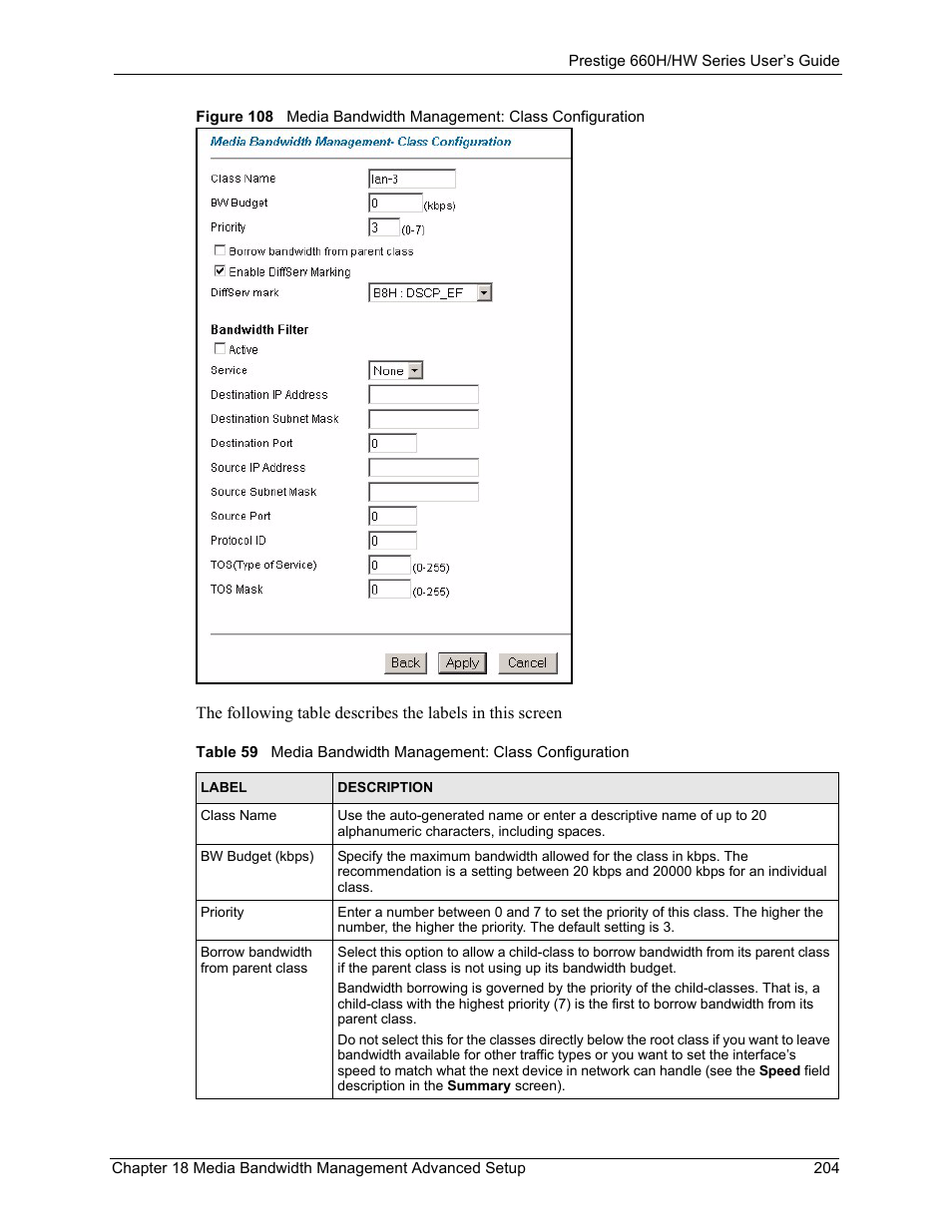ZyXEL Communications 660HW Series User Manual | Page 205 / 460